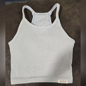 ACTA Wear Baby Blue Racerback Crop Tank